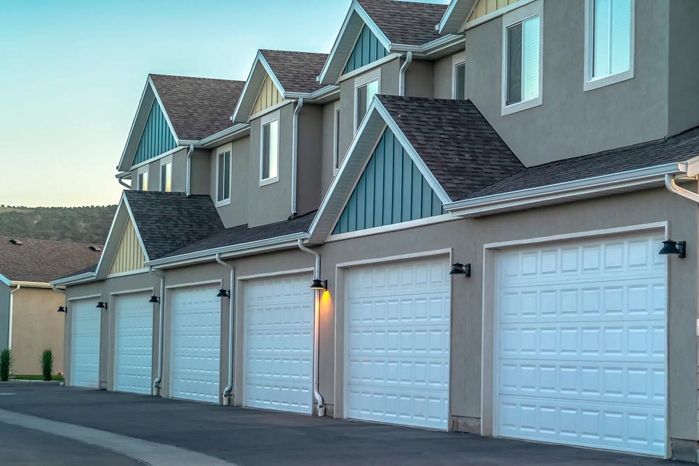 Garage doors.