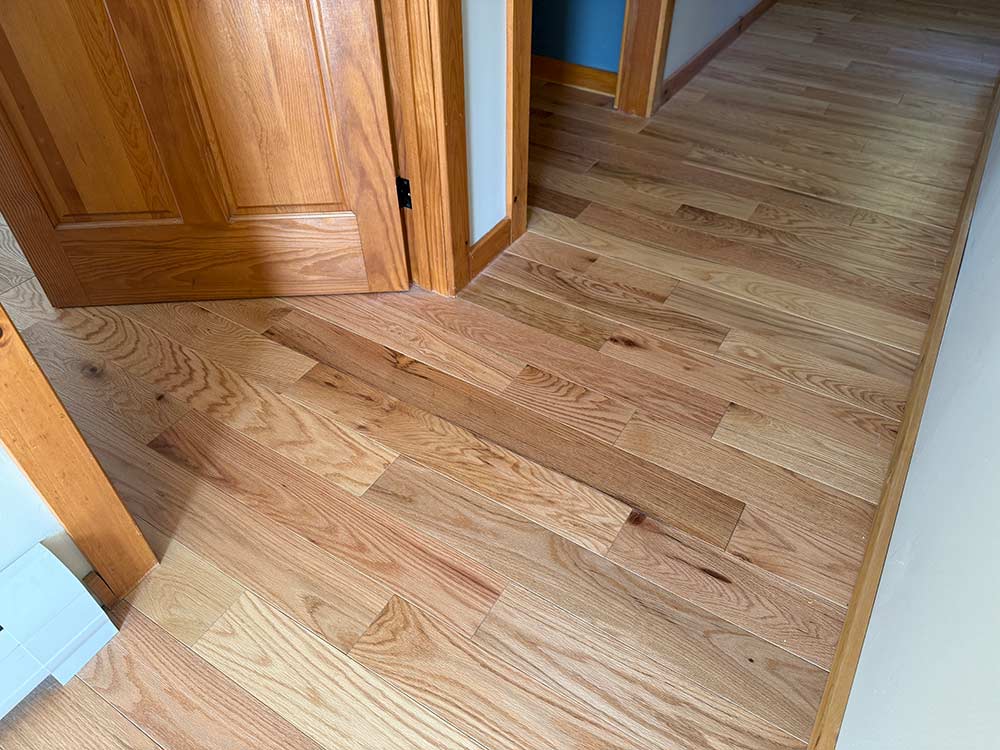 Hardwood floor.